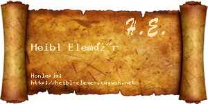 Heibl Elemér névjegykártya