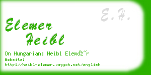 elemer heibl business card